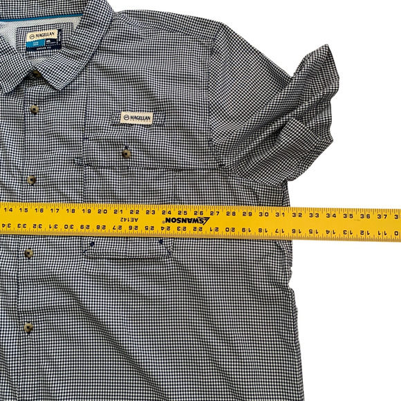 Magellan Men's Size 4XL Fish Gear Angler Fit Button Down Short Sleeve Shirt - Picture 4 of 16